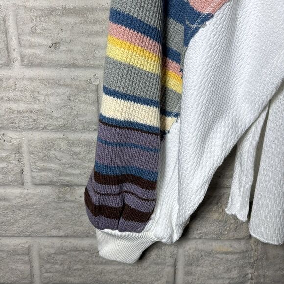 NWT MSRP $99 Free People Rainbow Dream Stripe Wide Sleeve Top Women's Size XS - Picture 4 of 6